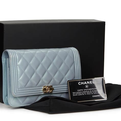 chanel boy wallet on chain blue|chanel wallet on chain cost.